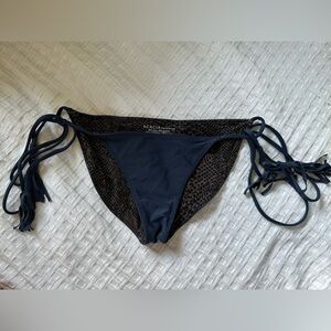 Acacia Swimwear Navy and Leopard Bikini Bottom
